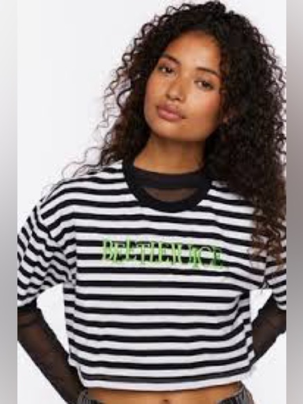 Beetlejuice Striped Skimmer Tee sz Small